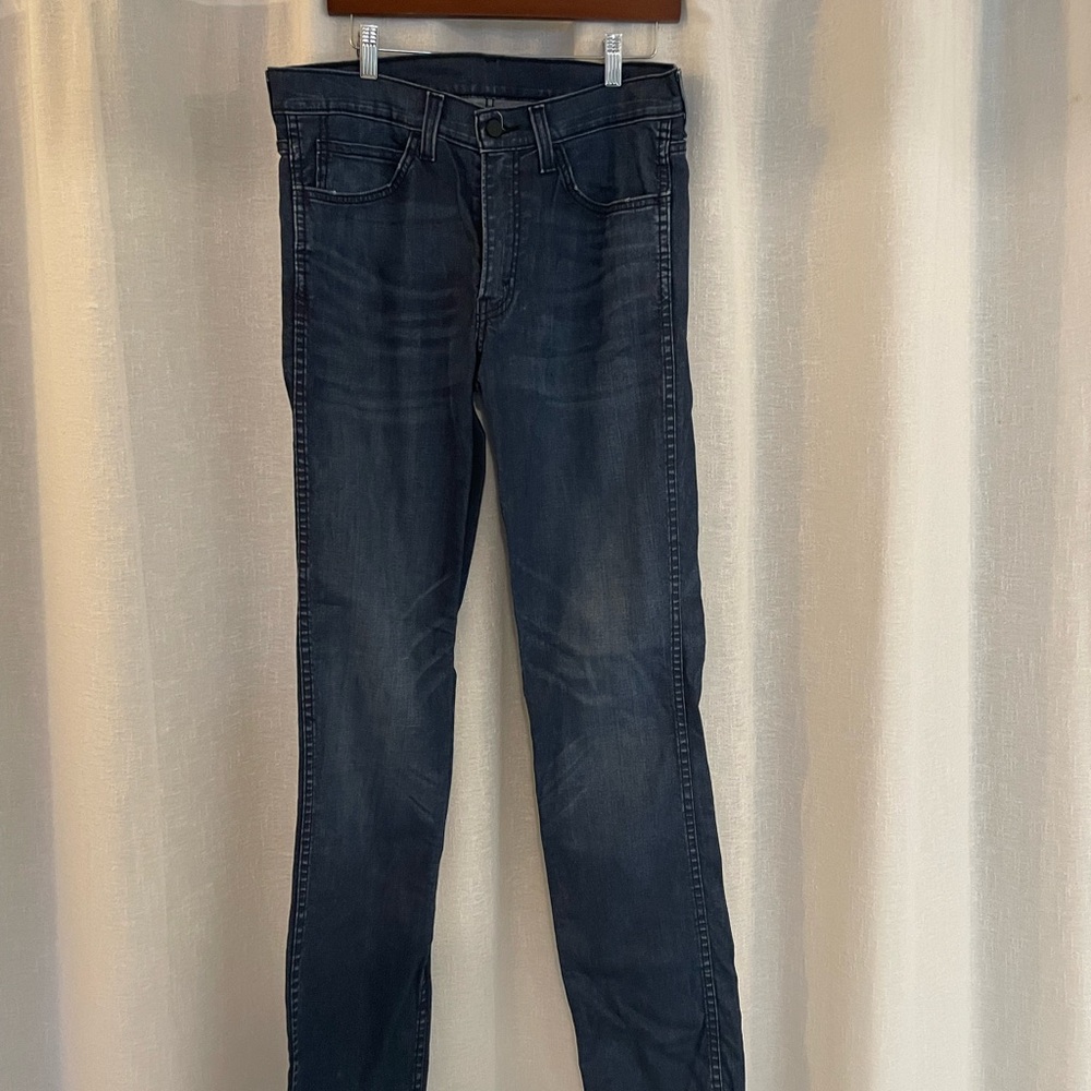 Men's Levi’s 511 Dark Wash Blue Jeans - Classic Slim Fit